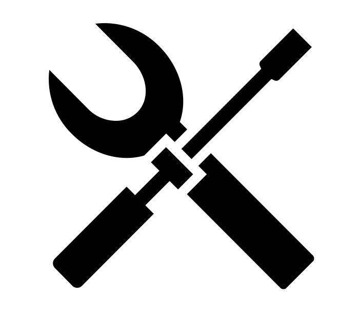 Icon of tools (wrench and screw driver)